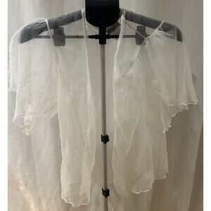 Intimo Amore Vintage Sheer White Topper Jacket Women's size S